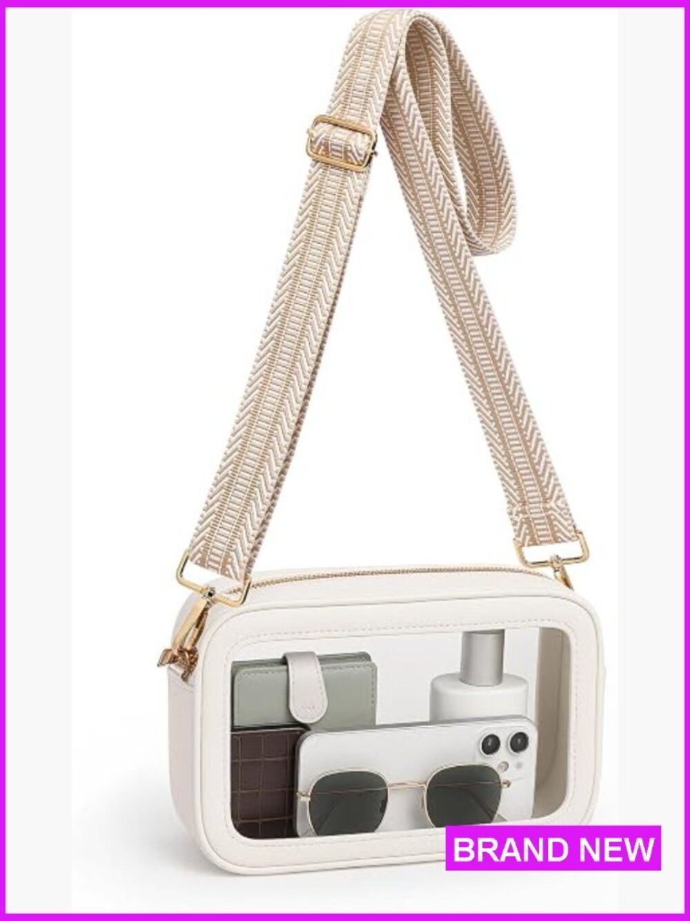 Clear Crossbody Bag Stadium Approved Concert Purse Security Compliant PVC
